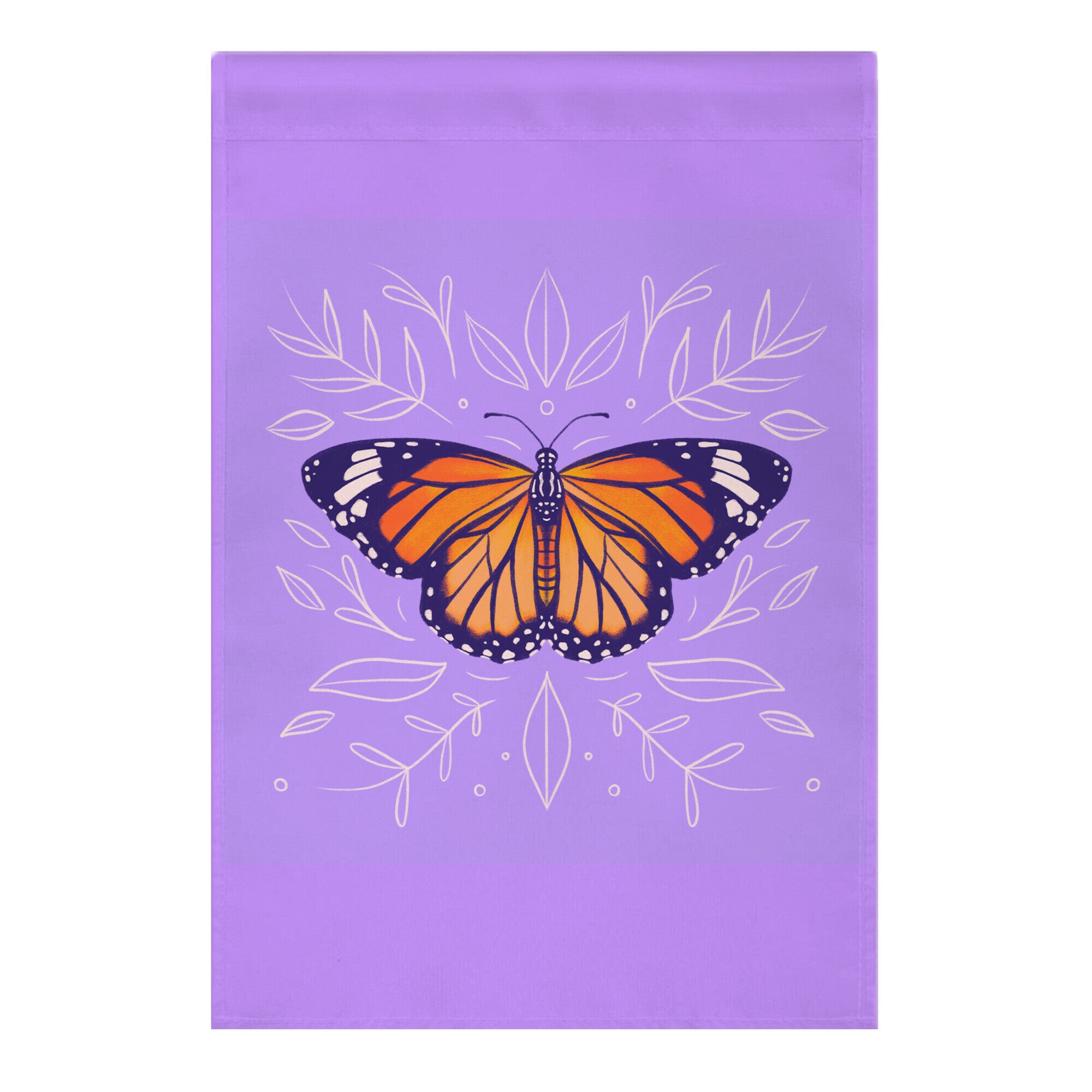 Purple Solo Monarch Garden Flag